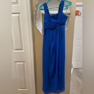 David’s Bridal Junior Bridesmaid blue dress